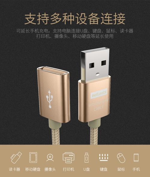优束线材 苏宁放心购 usb延长线电脑公对母加长数据线键盘鼠标手机